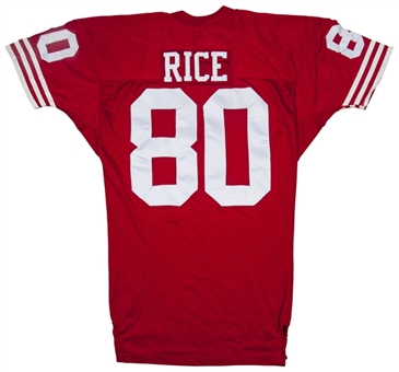 1992 Jerry Rice Game Used San Francisco 49ers Home Jersey (Mears)